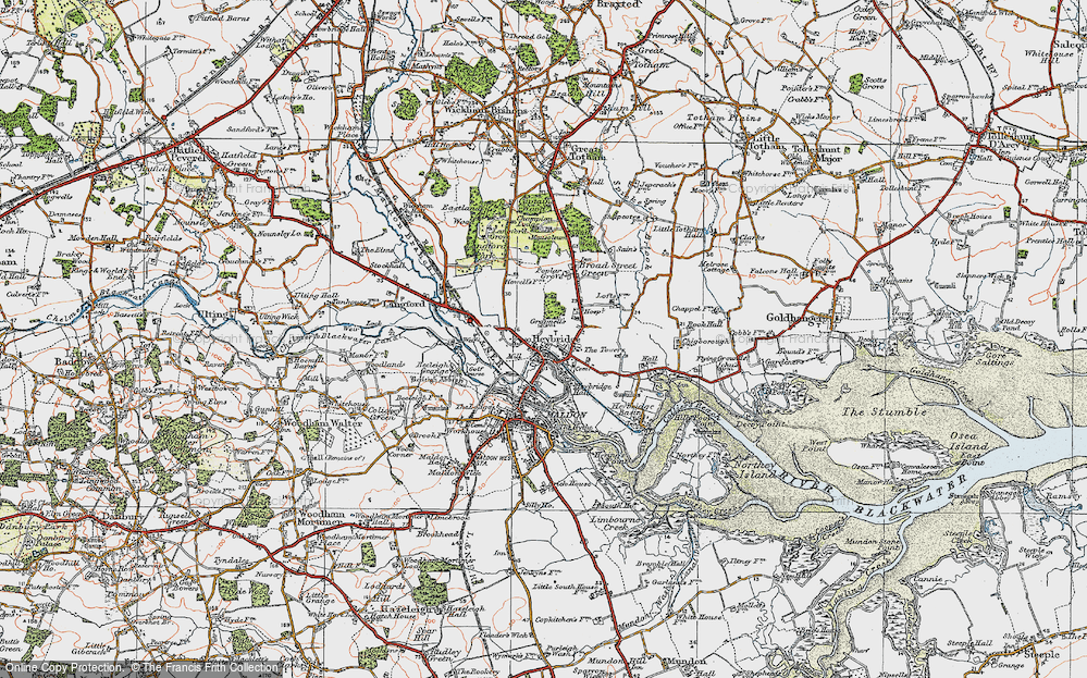 Old Map of Heybridge, 1921 in 1921