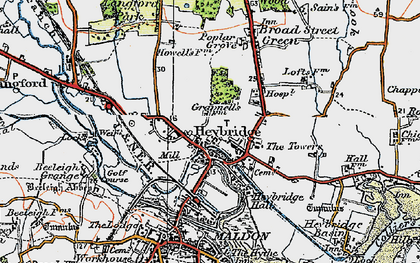 Old map of Heybridge in 1921
