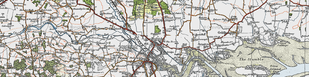 Old map of Heybridge in 1921