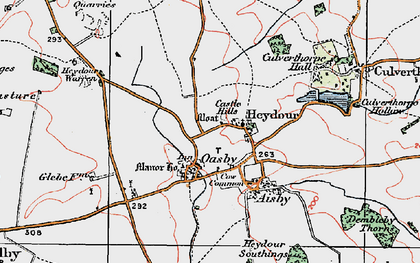 Old map of Heydour in 1922