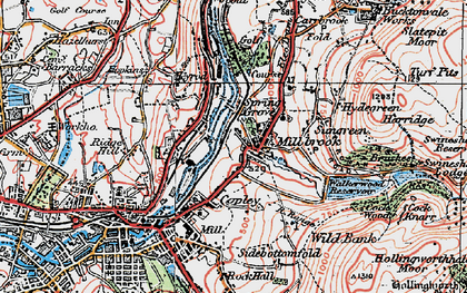 Old map of Heyrod in 1924