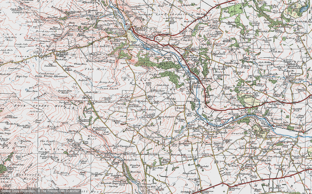 Old Map of Heyshaw, 1925 in 1925