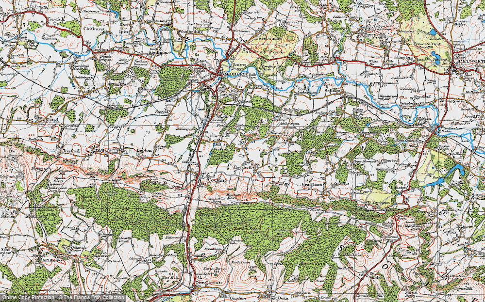 Old Map of Heyshott, 1919 in 1919