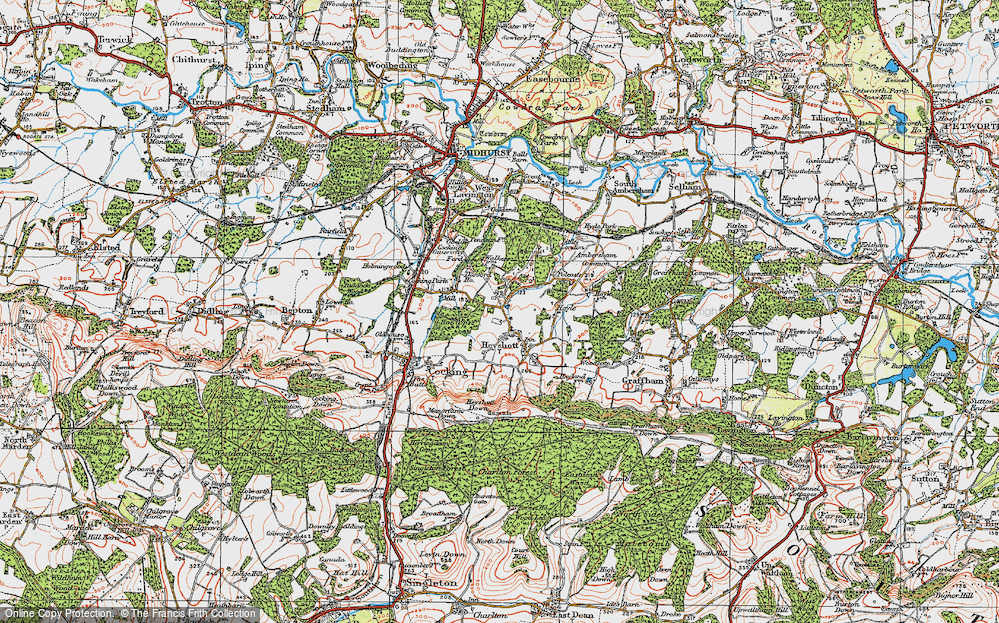 Old Map of Heyshott Green, 1919 in 1919