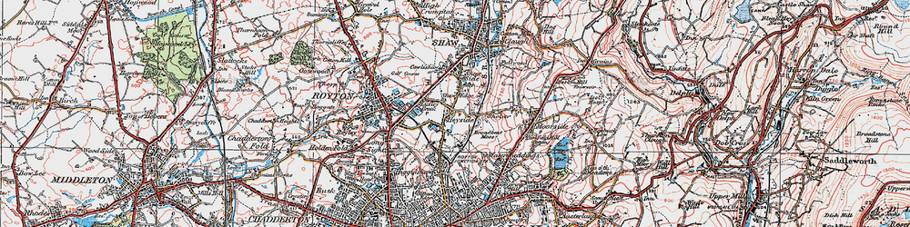 Old map of Heyside in 1924