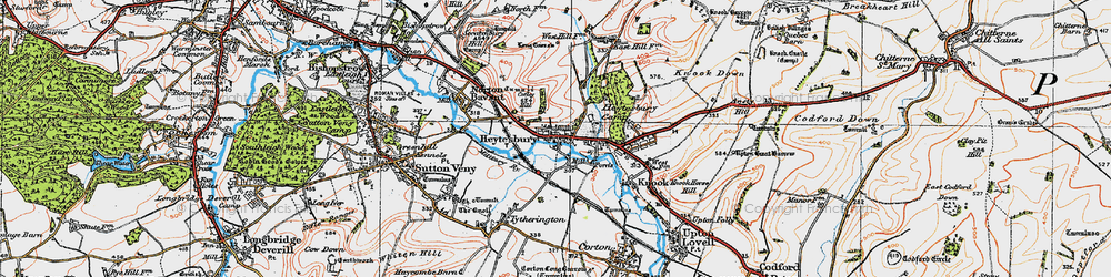 Old map of Heytesbury in 1919