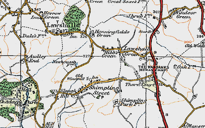 Old map of Hibb's Green in 1921