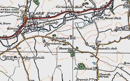 Old map of Hickford Hill in 1921