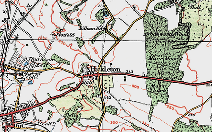 Old map of Hickleton in 1924