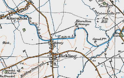 Old map of Hickling in 1921