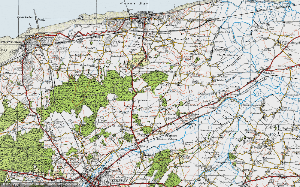 Old Map of Hicks Forstal, 1920 in 1920