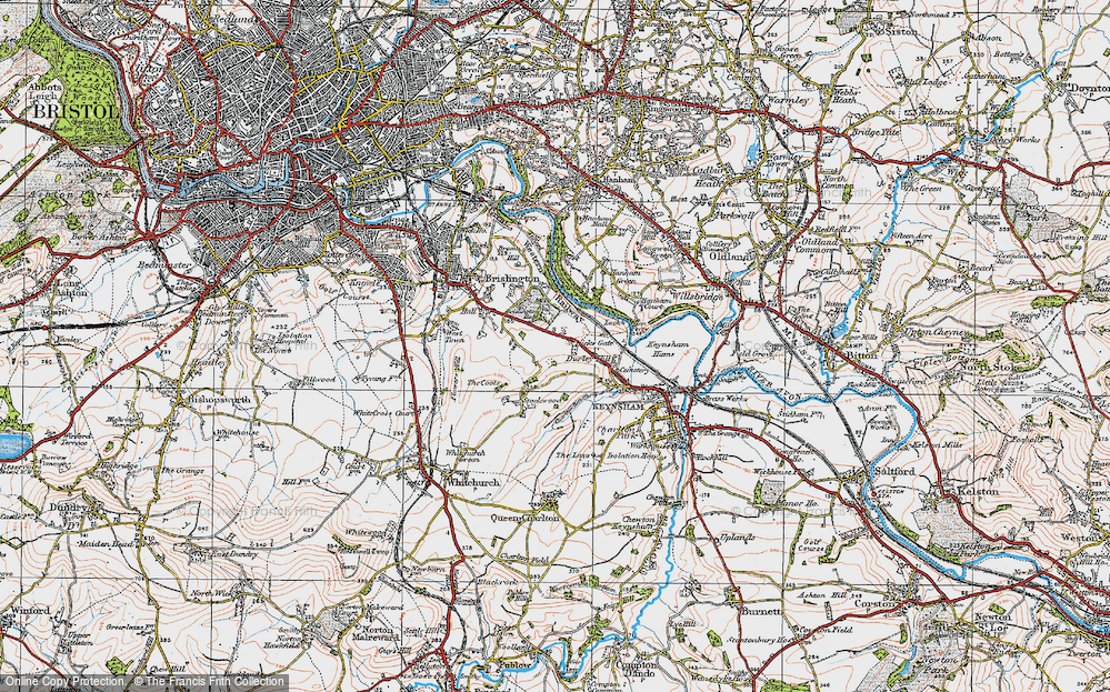 Old Map of Hicks Gate, 1919 in 1919