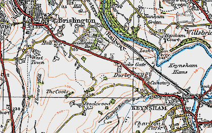 Old map of Hicks Gate in 1919