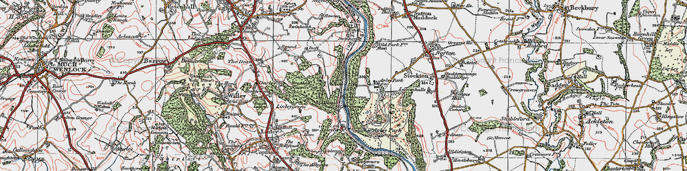 Old map of Bagley's Rough in 1921