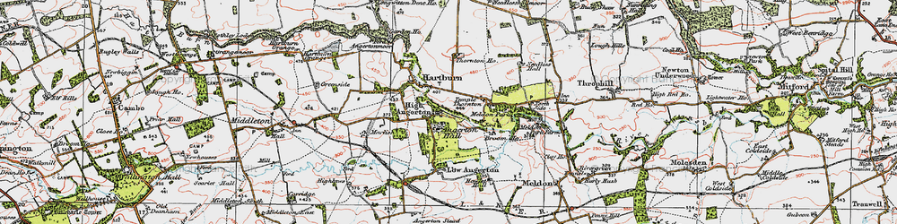 Old map of Angerton Hall in 1925