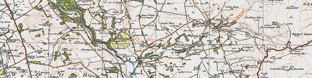 Old map of Blunderfield in 1925