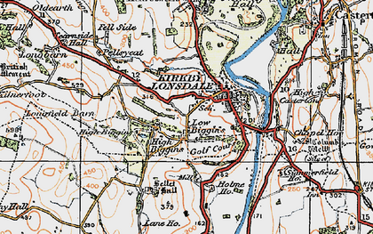 Old map of High Biggins in 1925