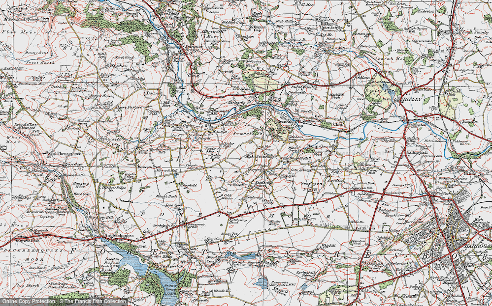 Old Map of High Birstwith, 1925 in 1925