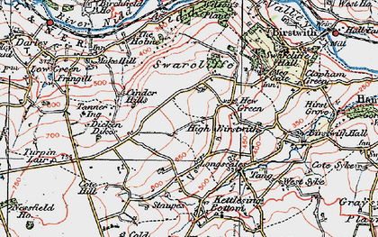Old map of High Birstwith in 1925