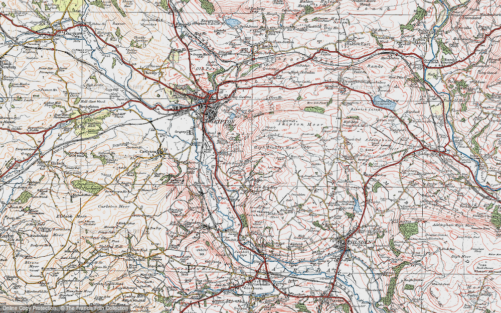 Old Map of High Bradley, 1925 in 1925