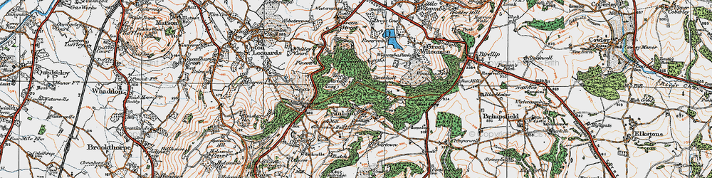 Old map of High Brotheridge in 1919