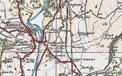 Old map of High Casterton in 1925