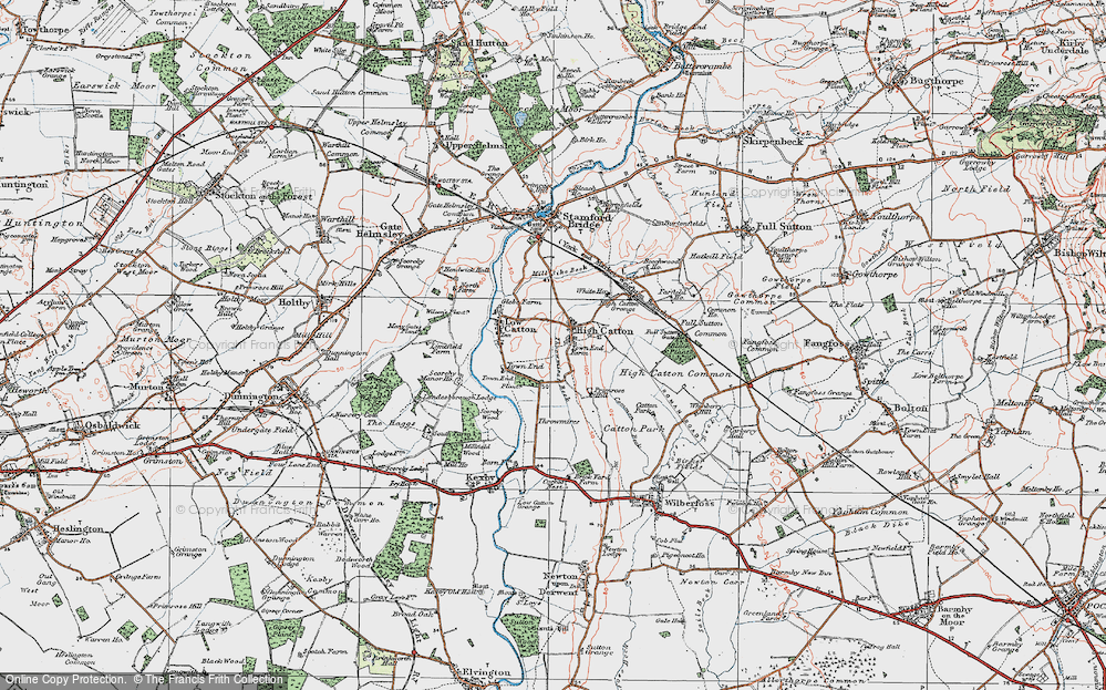Old Map of High Catton, 1924 in 1924