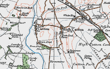 Old map of High Catton in 1924