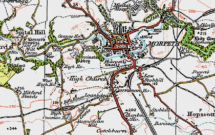 Old map of High Church in 1925