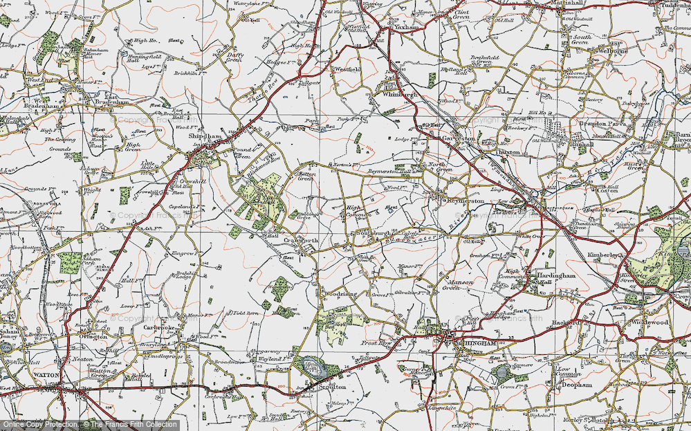 Old Map of High Common, 1921 in 1921