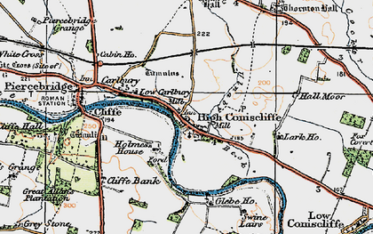 Old map of High Coniscliffe in 1925