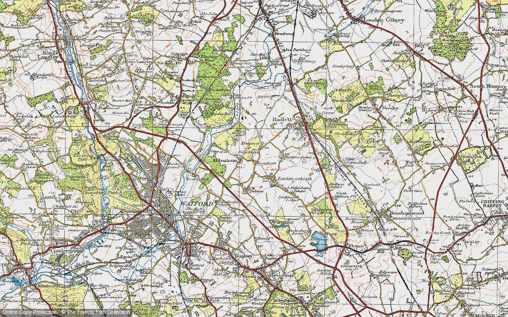 Old Map of High Cross, 1920 in 1920