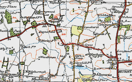 Old map of High Cross in 1920