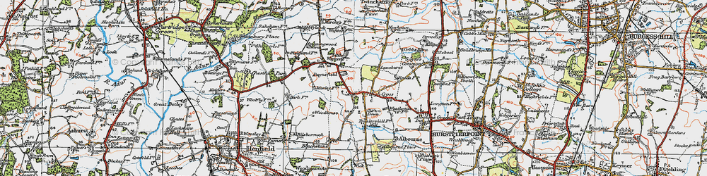 Old map of High Cross in 1920