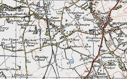 Old map of High Dubmire in 1925