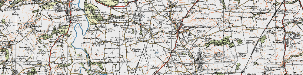 Old map of High Dubmire in 1925