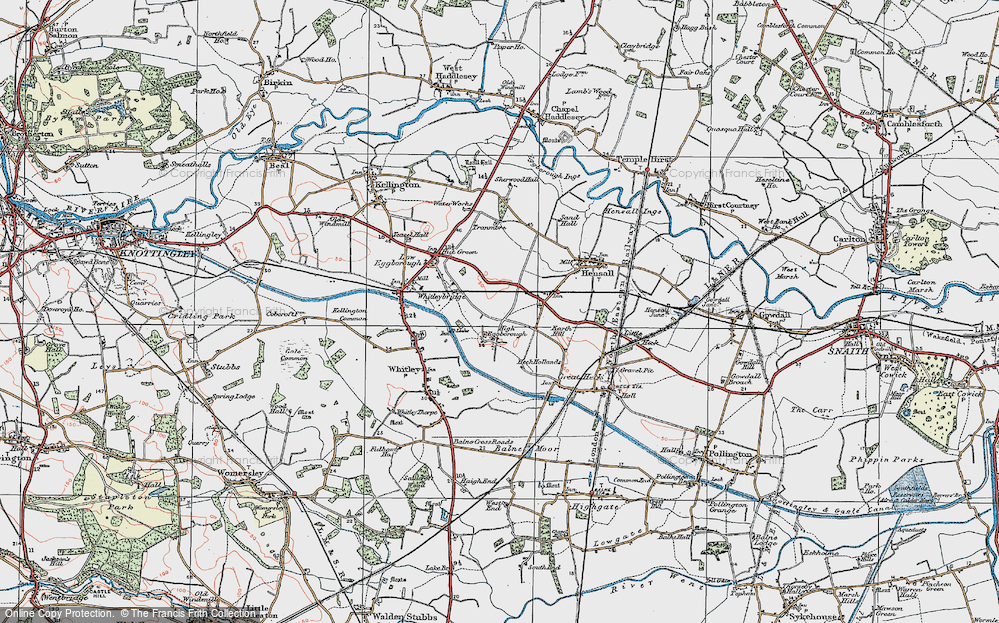 Old Map of High Eggborough, 1924 in 1924