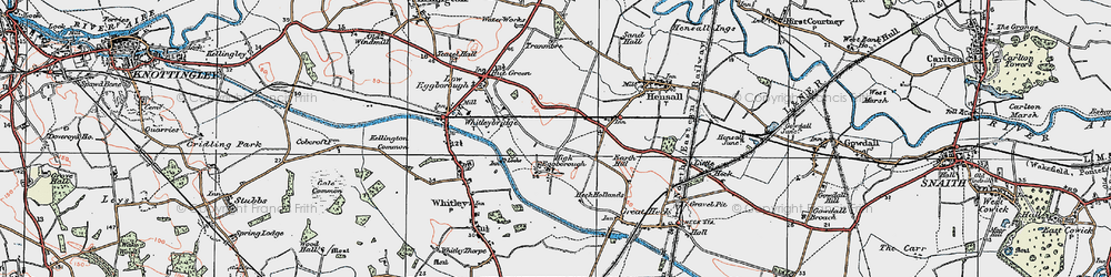 Old map of High Eggborough in 1924