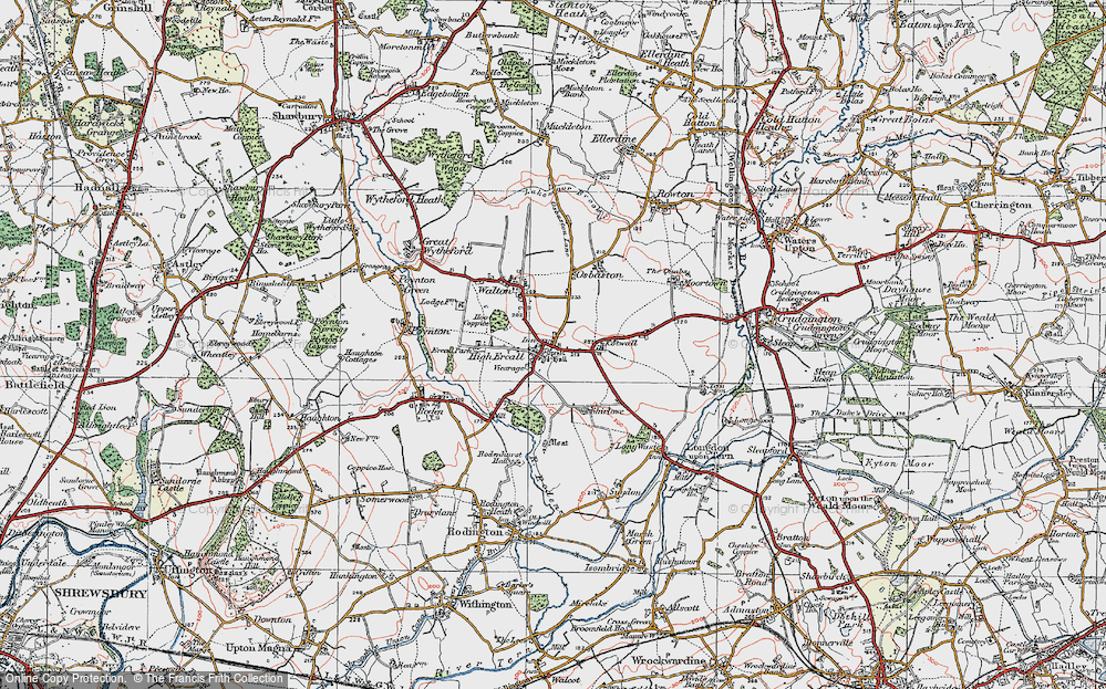 Old Map of High Ercall, 1921 in 1921