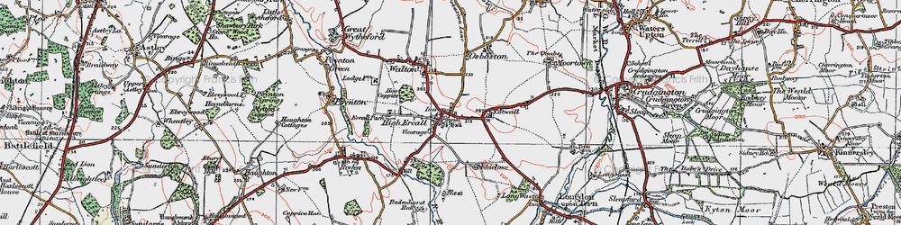 Old map of High Ercall in 1921