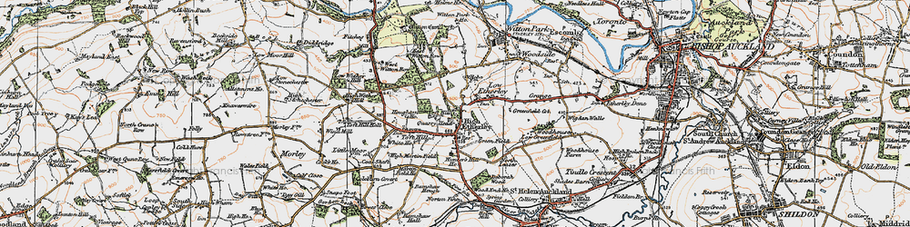 Old map of High Etherley in 1925
