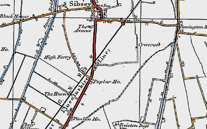 Old map of High Ferry in 1922