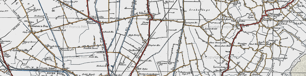 Old map of High Ferry in 1922