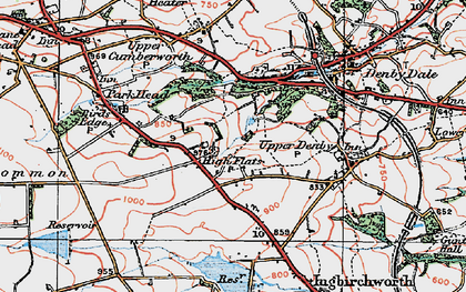Old map of High Flatts in 1924