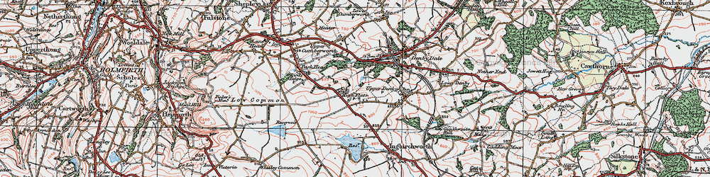 Old map of High Flatts in 1924