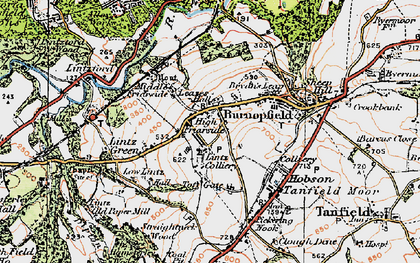 Old map of High Friarside in 1925