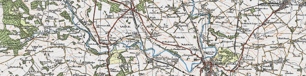 Old map of High Grange in 1925