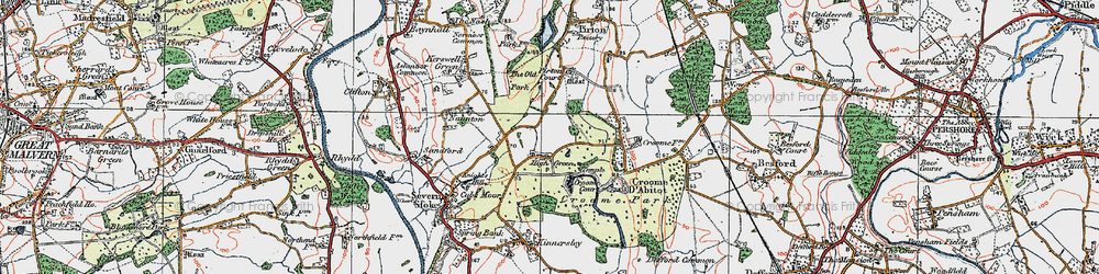 Old map of High Green in 1920