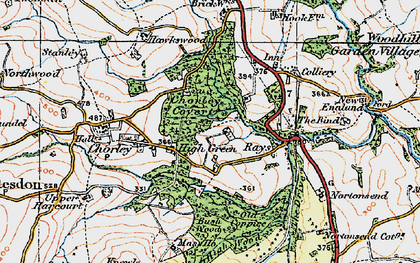 Old map of Bush Wood in 1921