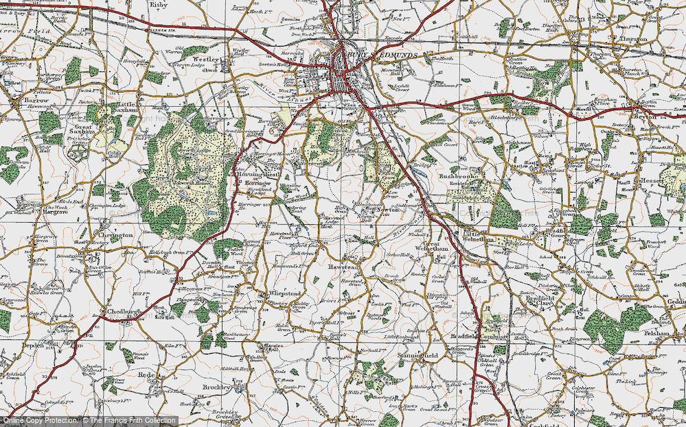 Old Map of High Green, 1921 in 1921